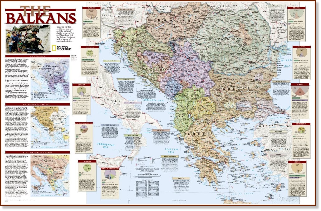 National Geographic Maps: The Balkans - Scale 1:2 850 000 - 