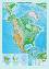 Природногеографска карта на Северна Америка - M 1:9 000 000 - 