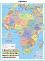 Африка - политическа карта - Стенна карта - М 1:7 800 000 - карта