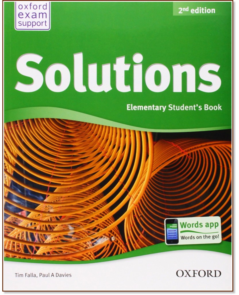 Solutions - Elementary: Учебник по английски език : Second Edition - Tim Falla, Paul A. Davies - учебник