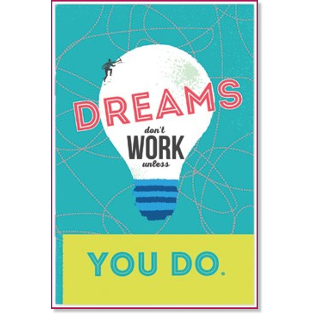  Simetro books Dreams don't work unless you do - 11 x 16 cm   Vintage gifts - 