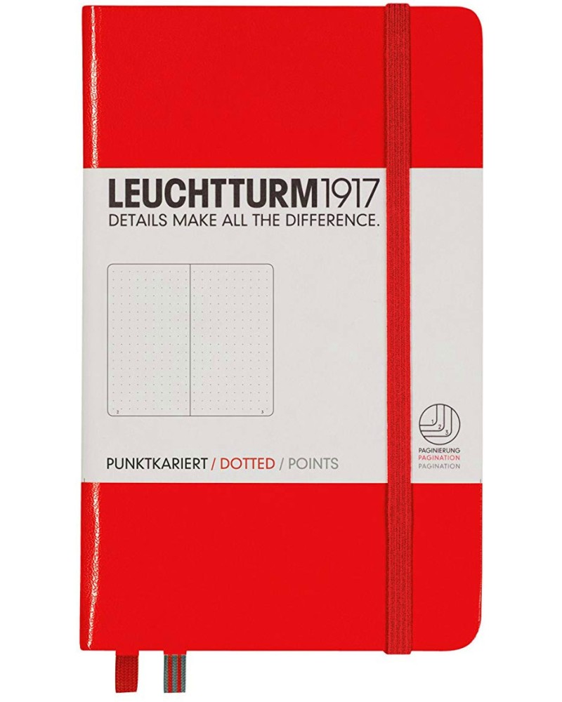Тефтер с твърди корици Leuchtturm1917 - Формат А5 със страници на точки - продукт