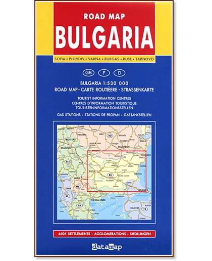 Road Map of Bulgaria - M 1:530 000 - 