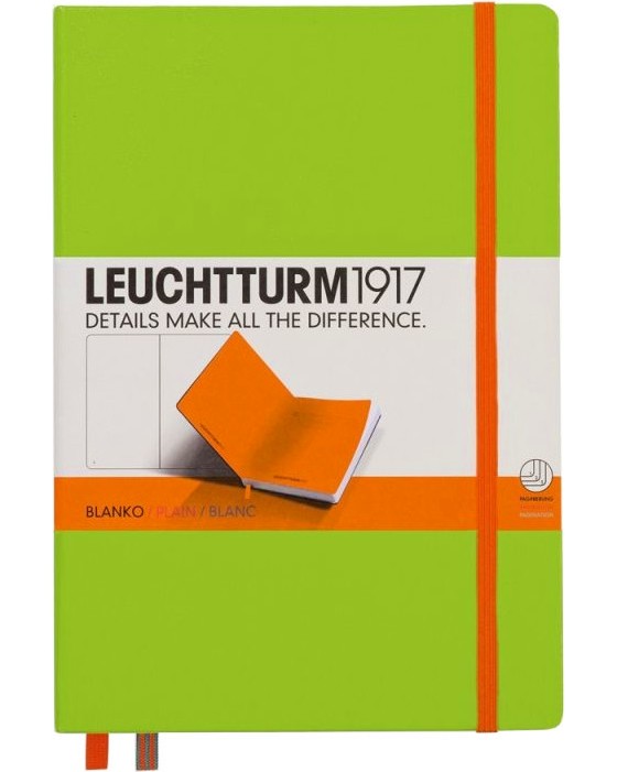 Тефтер с твърди корици Leuchtturm1917 BiColore - Формат А5 с бели листове - продукт