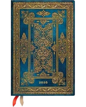 Календар-бележник Paperblanks Blue Luxe 2026 Календар-бележник Paperblanks Blue Luxe 2026 - 9.5 х 14 cm - тефтер