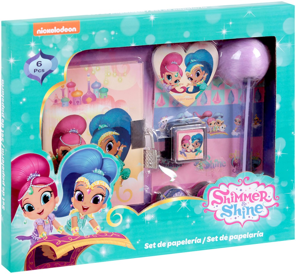 Таен дневник - Искрица и Сияйница Таен дневник - Искрица и Сияйница - Комплект със стикери, лепящи листчета, химикалка и печатчета - продукт