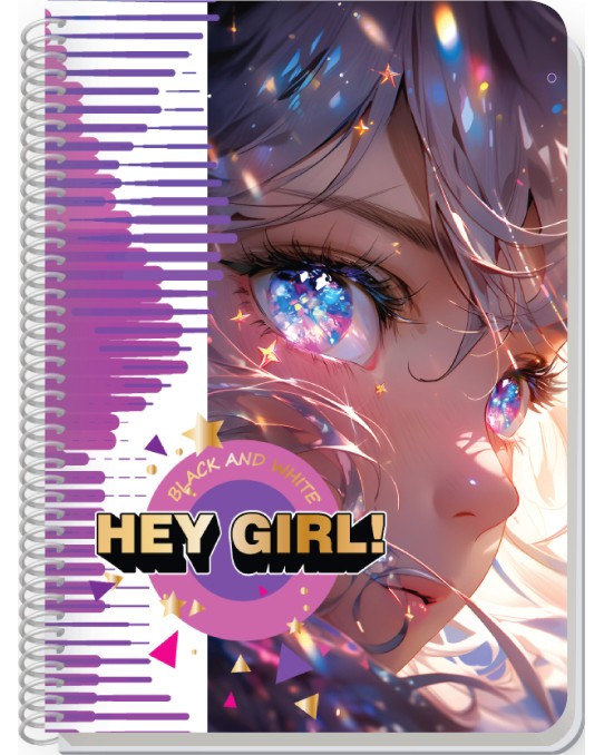 Тетрадка със спирала с широки редове Manga girls Тетрадка със спирала с широки редове Manga girls - Формат А5 с теми с 80 или 105 листа - тетрадка