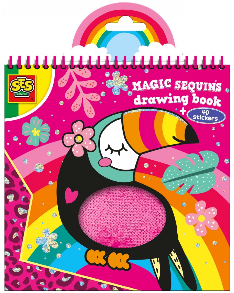 Magic sequins - Книжка за оцветяване с пайети - книга