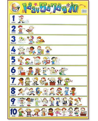      : Numbers 1 - 10 - 52 x 77 cm - 