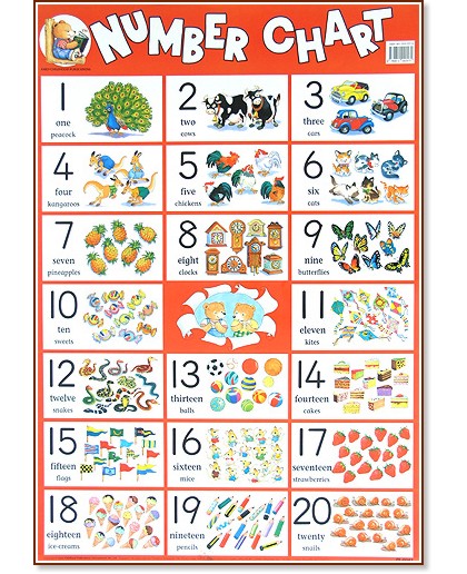 Number Chart -       - 52 x 77 cm - 