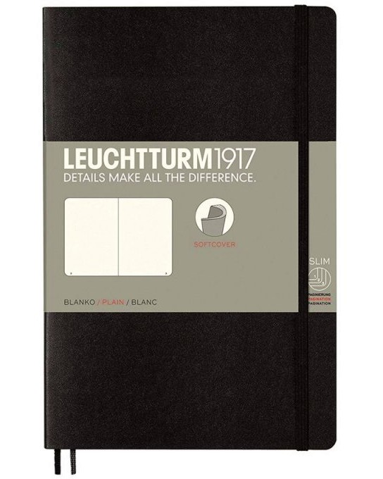 Тефтер с меки корици Leuchtturm1917 Paperback - Формат B6+ с бели листове - продукт