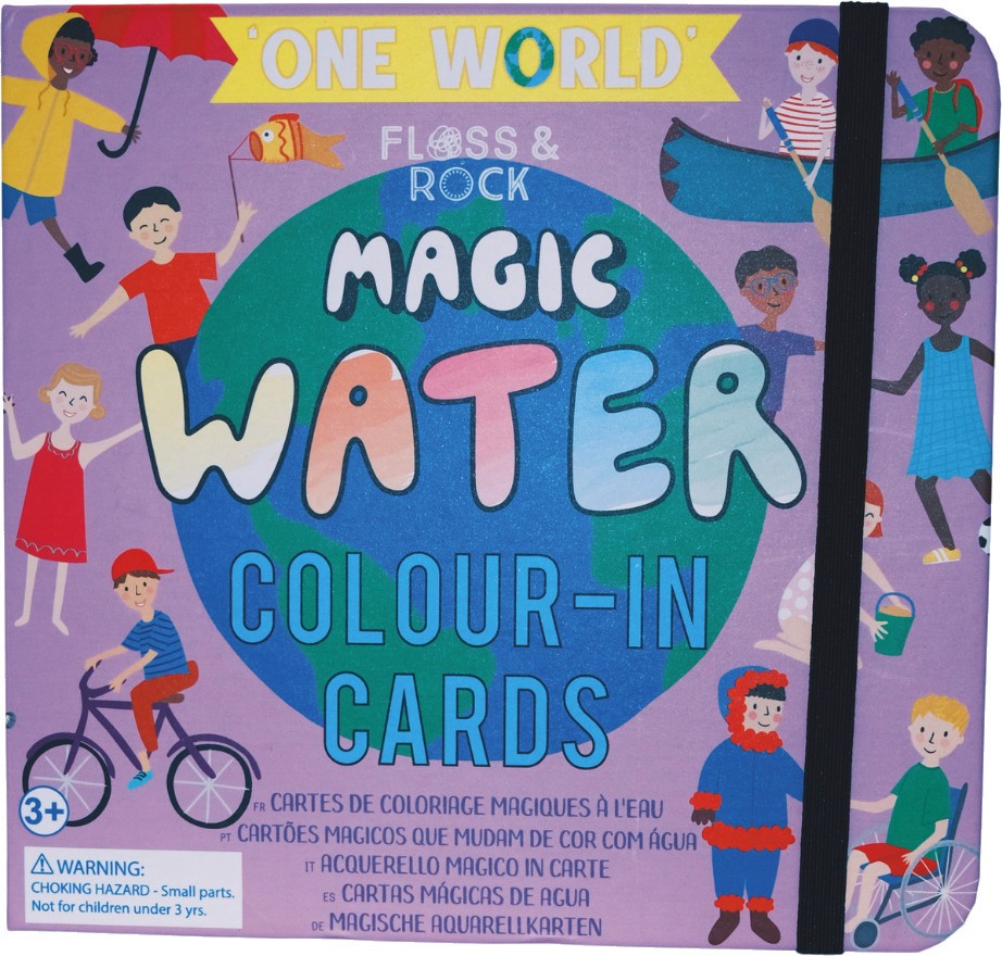 Книжка за оцветяване с вода - Един свят - детска книга