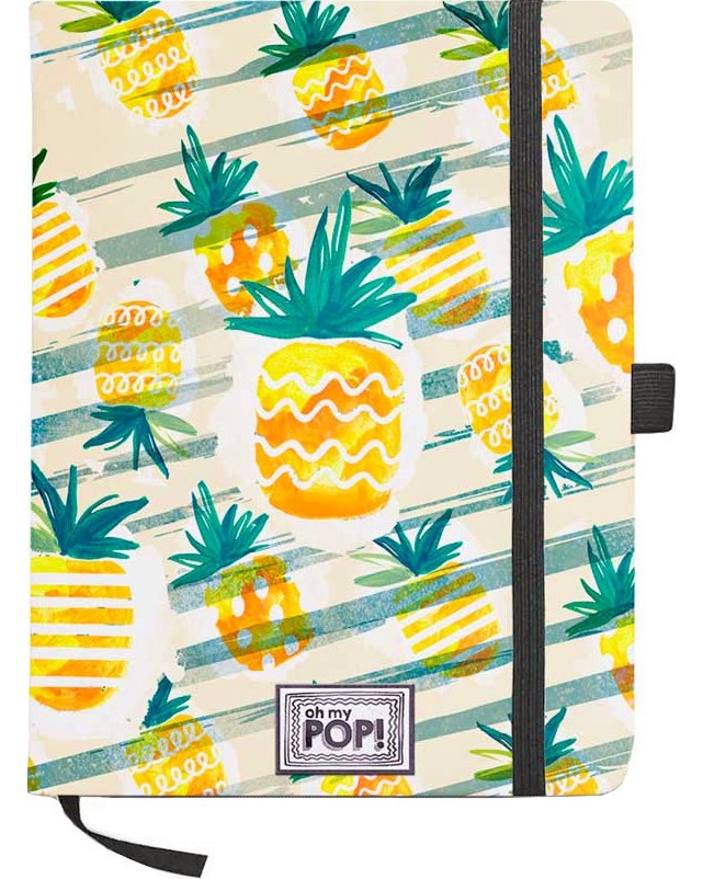 Тефтер Karactermania Ananas Тефтер Karactermania Ananas - 14 x 21 cm, с бели листове от серията Oh My Pop - продукт