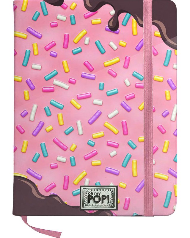Тефтер Karactermania Sprinkles Тефтер Karactermania Sprinkles - 14 x 21 cm, с бели листове от серията Oh My Pop - продукт