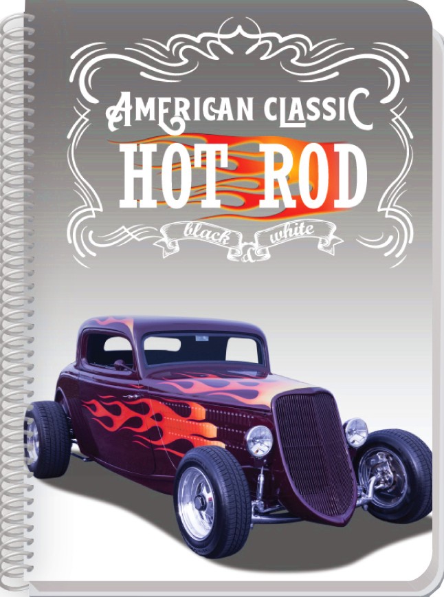 Тетрадка със спирала с широки редове Hot Rod Тетрадка със спирала с широки редове Hot Rod - Формат А4 с теми с 80 или 105 листа - тетрадка
