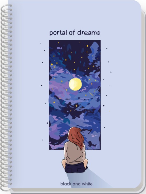 Тетрадка със спирала с широки редове Portal of dreams Тетрадка със спирала с широки редове Portal of dreams - Формат B5 с теми с 80 или 105 листа - тетрадка