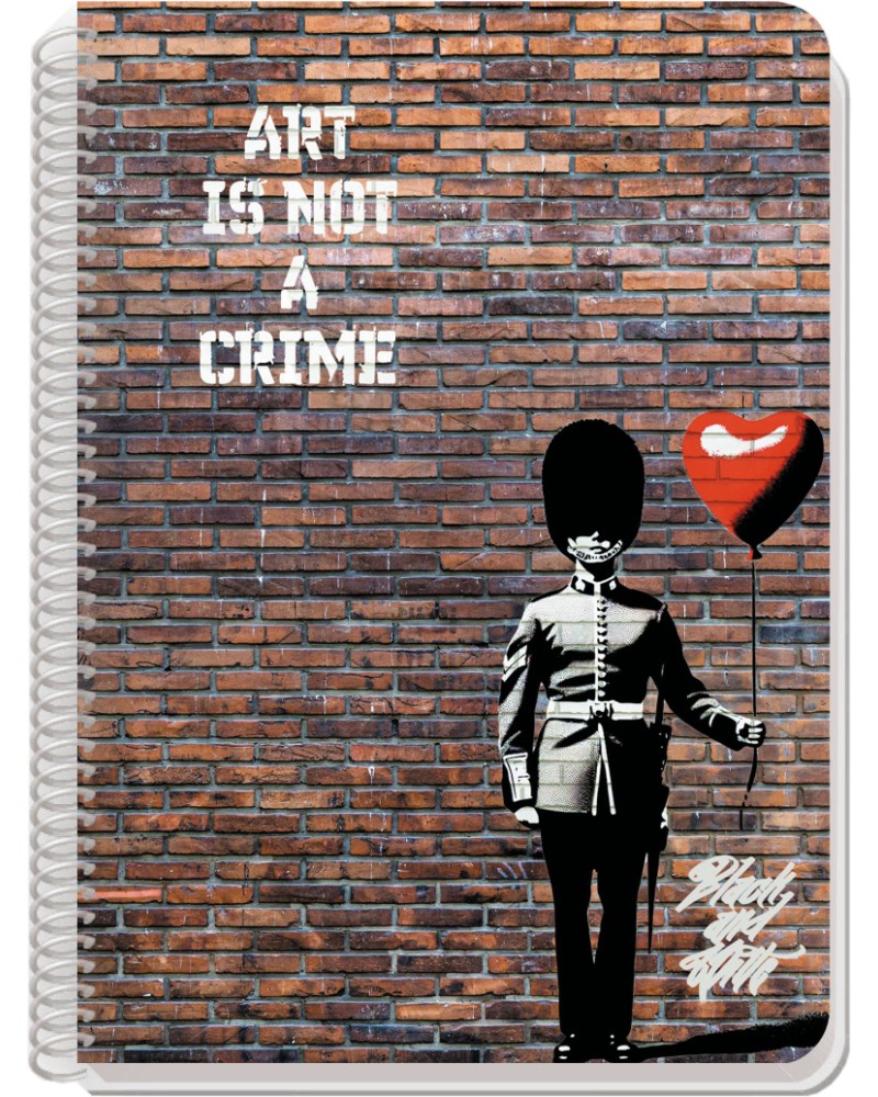 Тетрадка със спирала с широки редове Graffiti Тетрадка със спирала с широки редове Graffiti - Формат А4 с теми с 60, 80 или 105 листа - тетрадка