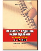 Примерно годишно разпределение за уроците по БДП в I - IV клас - Николай Паунов - книга
