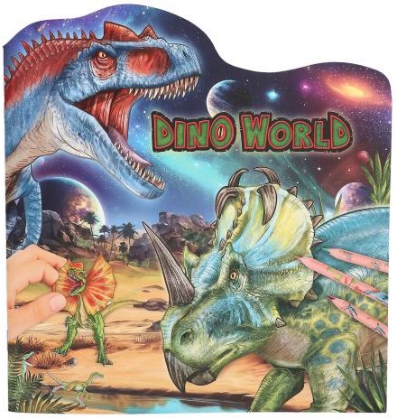 Книжка за оцветяване - Dino World Книжка за оцветяване - Dino World - детска книга