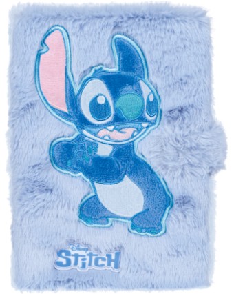 Дневник с плюшени корици Stitch Fluff - син Дневник с плюшени корици Stitch Fluff - син - Формат A5 на тема Стич - тефтер
