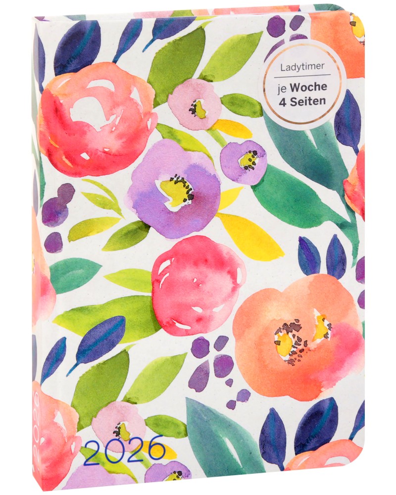 ��������-�������� Flora 2026 - 11 x 15.3 cm �� ������� Lady Timer - ������