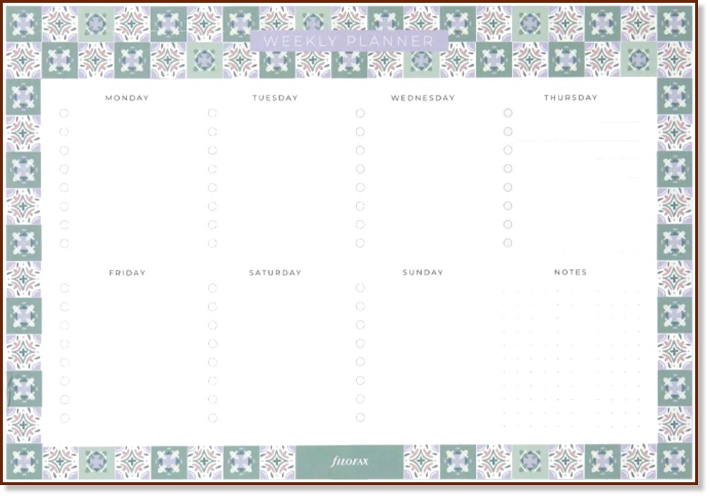   Filofax - 17.8  26 cm   Mediterranean - 
