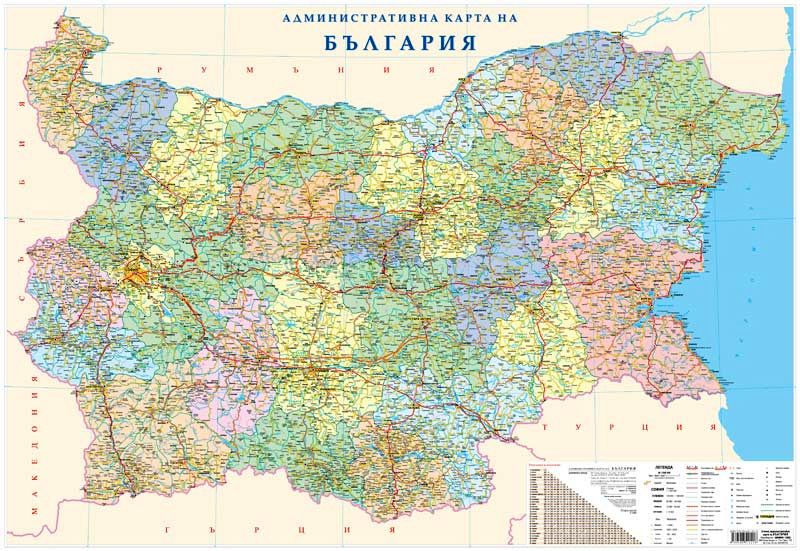 store.bg - Административна карта на България - M 1:540 000