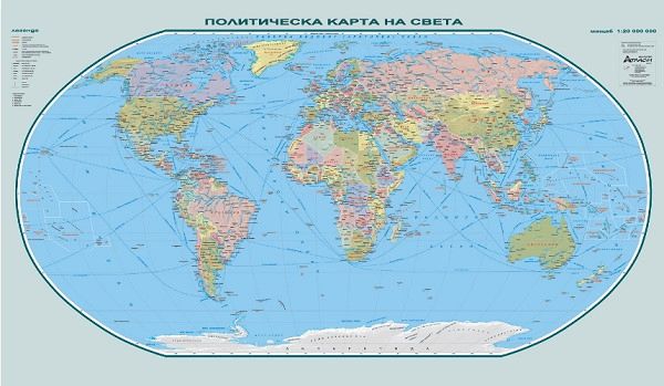 Света - политическа карта - store.bg