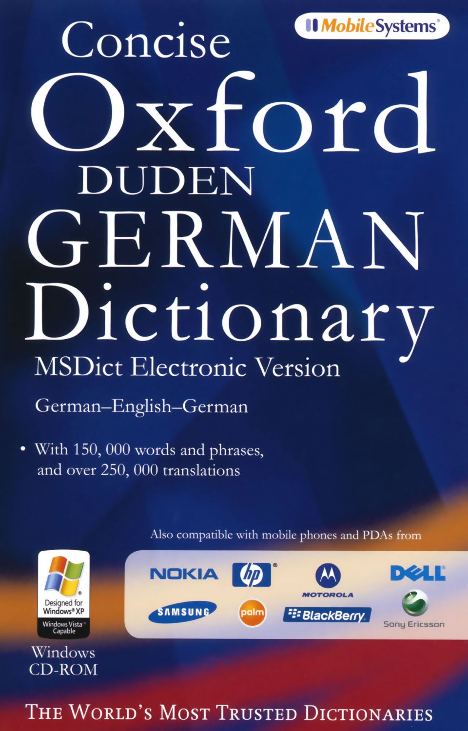 Concise OxfordDuden German Dictionary MSDict Electronic Version