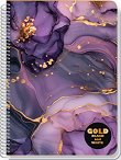 Тетрадка със спирала с широки редове Gold - Формат А4 с теми с 80, 105 или 140 листа - тетрадка