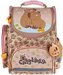Ученическа раница с капак Derform - От серията Capybara - раница