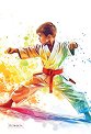 Тетрадка с големи квадратчета - Формат A5 с 20 листа от колекция Бойни изкуства - тетрадка