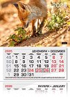 Трисекционен календар - Лисица 2026 - календар