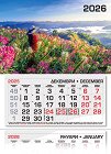 Трисекционен календар - Планински пейзаж 2026 - календар