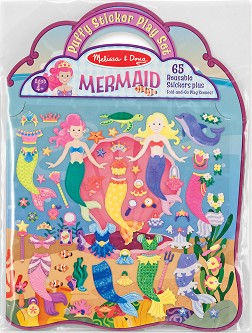 Русалки - книжка със стикери за многократна употреба : Mermaid - Puffy Sticker Play Set - детска книга