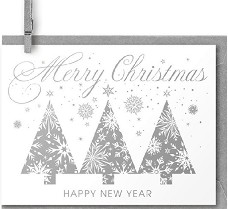 Поздравителна картичка - Merry Christmas and Happy New Year - картичка