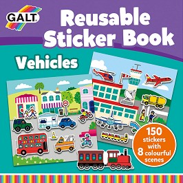 Galt:   -       : Vehicles - Reusable Sticker Book -  