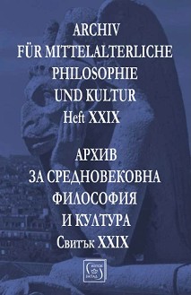 Archiv fur mittelalterliche Philosophie und Kultur - Heft XXIX :       -  XXIX - 