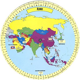 Опознай държавите и континентите - Азия - карта