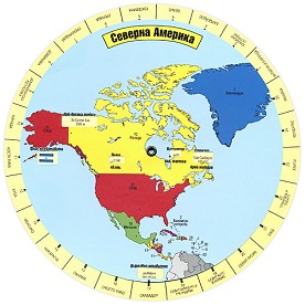 Опознай държавите и континентите - Северна Америка - карта